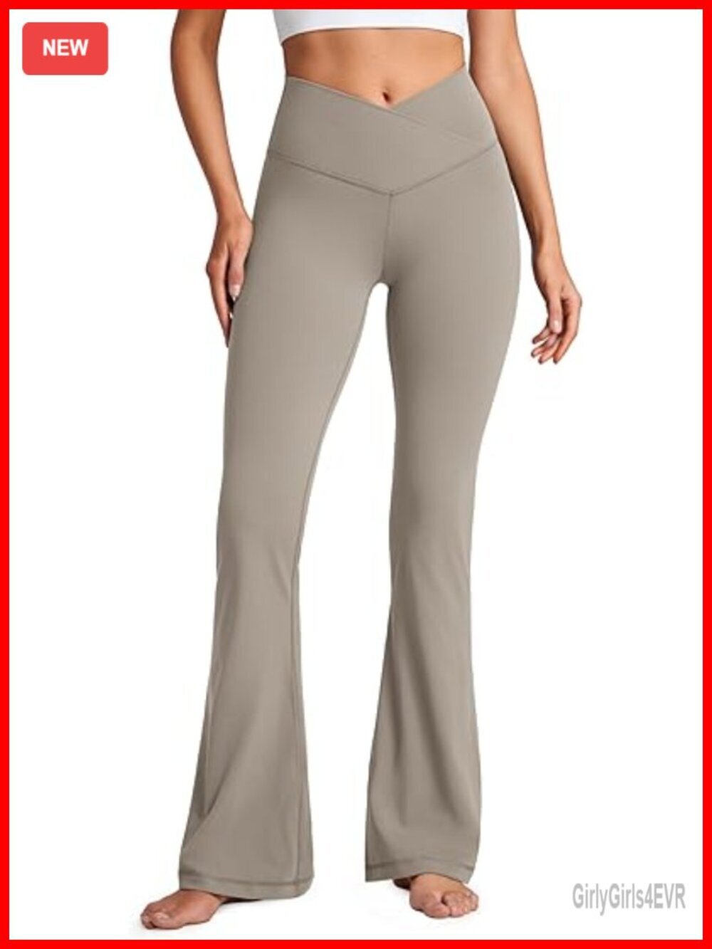 Butterluxe Crossover Flare Leggings - High Waist V Cross Bootcut Yoga Pants